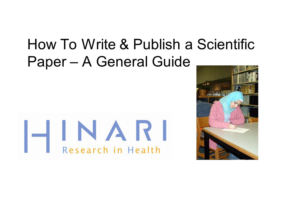 How to Write Your First Research Paper